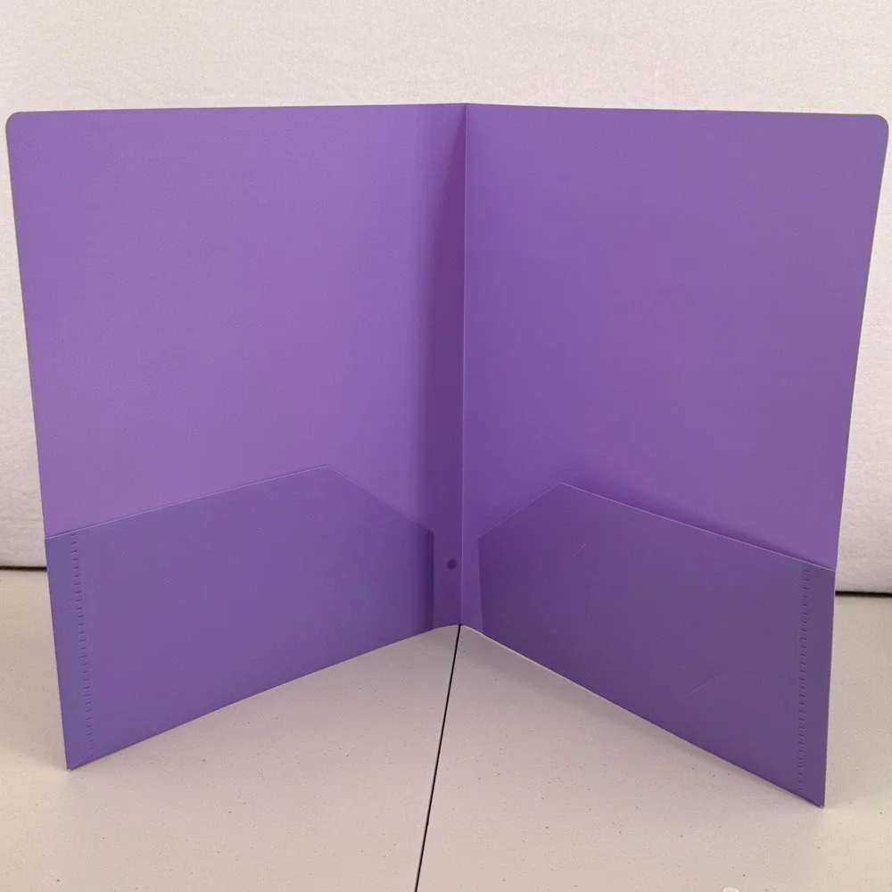 12 Multi colored 2-pocket folders